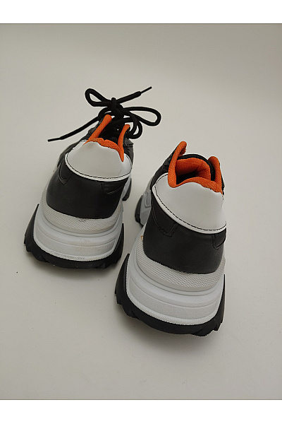 Eden FARO Pánské tenisky SHEIN Black/White/Orange Chunky Sneakers (sx2308111159560111) Černé Velikost EU 40 | eden FARO | obrázek 4
