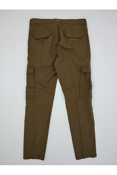 DRYKORN Pánské lněné cargo kalhoty khaki Velikost US 30-32 | DRYKORN | obrázek 6