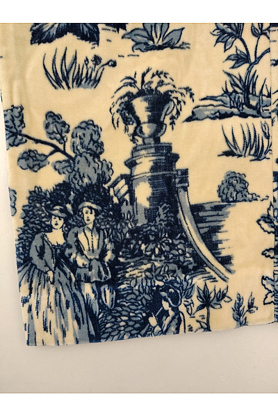 Luis Trenker Béžové bavlněné kalhoty s potiskem vintage boho Velikost IT 42 | Luis Trenker | obrázek 3