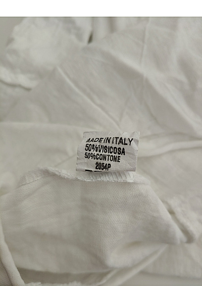 PUMALIO Bílá halenka s výstřihem do V puntíkovaná volná letní Vel. XL/XXL | PUMALIO | obrázek 6