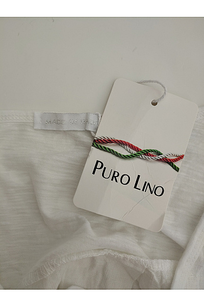 PUMALIO Bílá halenka s výstřihem do V puntíkovaná volná letní Vel. XL/XXL | PUMALIO | obrázek 7