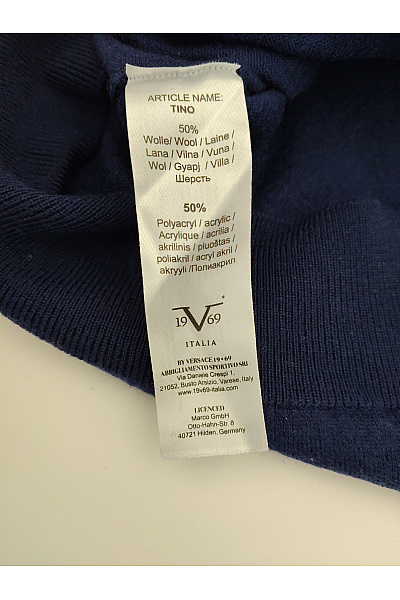 Pánský modrý pletený pulovr basic Vel. XXL | Unimoda | obrázek 6