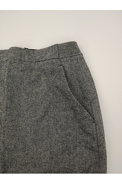 Šedá vlněná pouzdrová sukně ke kolenům business Vel. XS | Unimoda | obrázek 3
