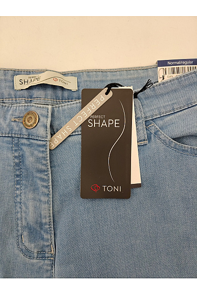 TONI Dámské bavlněné džínové tříčtvrteční kraťasy pod kolena Vel. DE 44 | TONI | obrázek 5