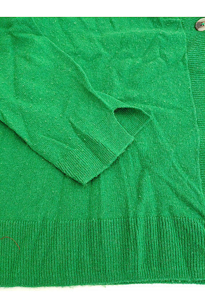 Zelený pletený kardigan do véčka na knoflíky Vel. XL | Unimoda | obrázek 3
