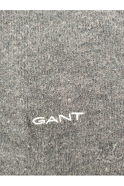 GANT Šedý vlněný pulovr s výstřihem do V basic Velikost M | GANT | obrázek 5