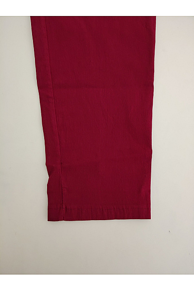 Červené dámské volnočasové kalhoty s kapsami a pružným pasem Vel. M | Unimoda | obrázek 3