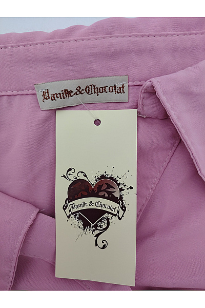 Vanille & Chocolat Růžová dámská halenka s odhalenými rameny a řetízky Velikost XL | Vanille & Chocolat | obrázek 7