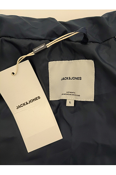 JACK & JONES Pánská modrá prošívaná přechodová bunda se zipem Vel. L | JACK & JONES | obrázek 8