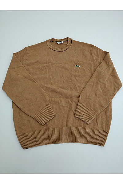 LACOSTE Hnědý vlněný pletený pulovr basic Vel. US Xl | LACOSTE | obrázek 2