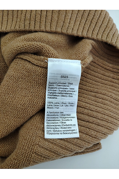 LACOSTE Hnědý vlněný pletený pulovr basic Vel. US Xl | LACOSTE | obrázek 7
