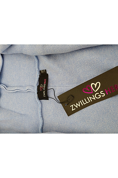 Zwillingsherz Modrý pletený kardigan s kapucí dlouhý Vel. L/XL | Zwillingsherz | obrázek 6