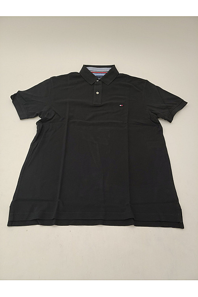 TOMMY HILFIGER Pánské černé bavlněné polo tričko s krátkým rukávem basic Velikost XXL | TOMMY HILFIGER | obrázek 2