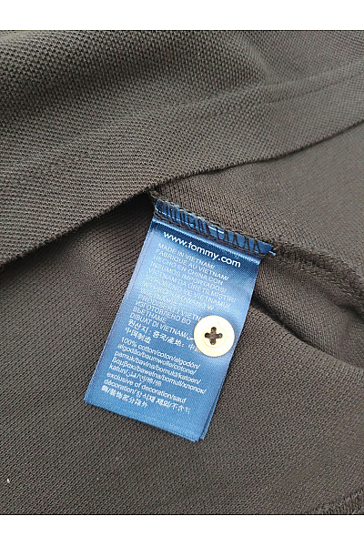 TOMMY HILFIGER Pánské černé bavlněné polo tričko s krátkým rukávem basic Velikost XXL | TOMMY HILFIGER | obrázek 5