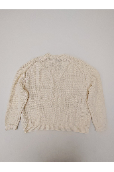 Oui Béžový bavlněný pulovr do véčka oversized Vel. DE 42 | oui | obrázek 8
