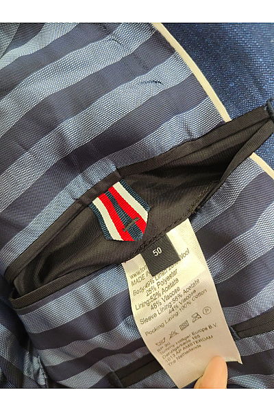 TOMMY HILFIGER Pánský modrý společenský oblek smart casual Vel. EU 50 | TOMMY HILFIGER | obrázek 8