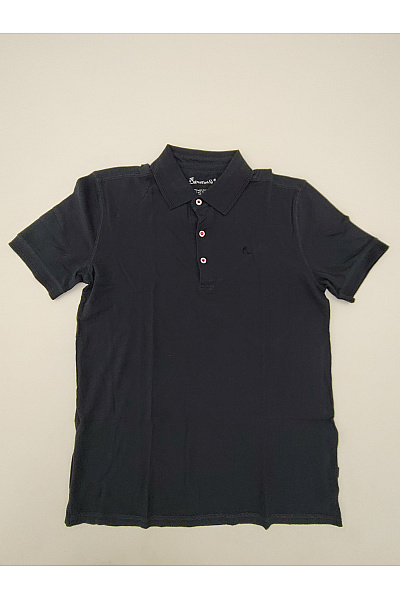 Ramatuelle Pánské černé bavlněné polo tričko s krátkým rukávem Velikost 2XL | ramatuelle | obrázek 2