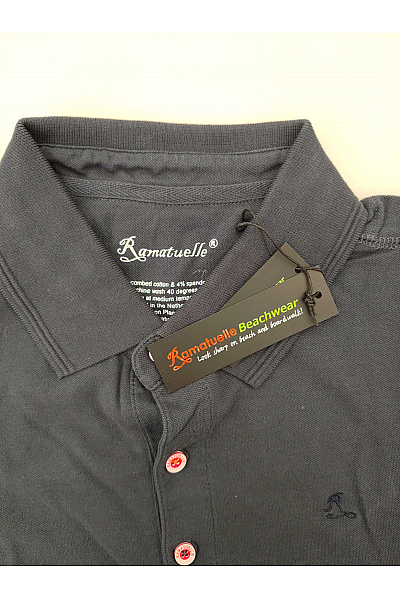 Ramatuelle Pánské černé bavlněné polo tričko s krátkým rukávem Velikost 2XL | ramatuelle | obrázek 7
