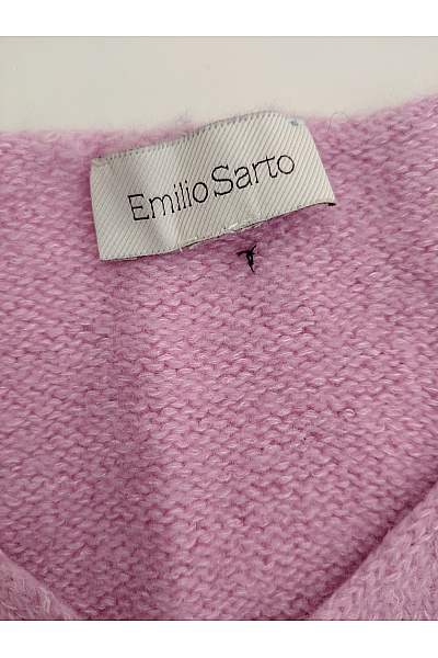 Emilio Sarto Dívčí vlněný svetr oversized růžový | Emilio Sarto | obrázek 4