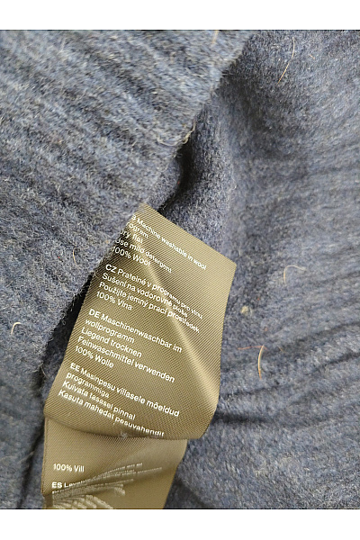 Weekday Dámský vlněný oversized pulovr se stojáčkem modrý Velikost XS | Weekday | obrázek 6