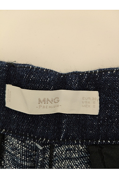 MANGO Modré široké kalhoty s kapsami Velikost EU 38 | MANGO | obrázek 7
