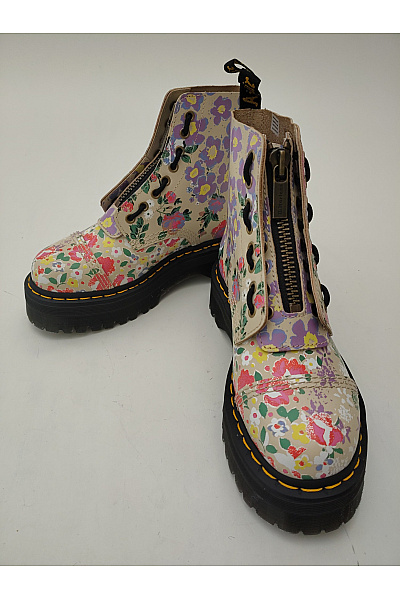 Dr.Martens Barevné kožené kotníkové boty na platformě se zipem Velikost 39 | Dr.Martens | obrázek 2