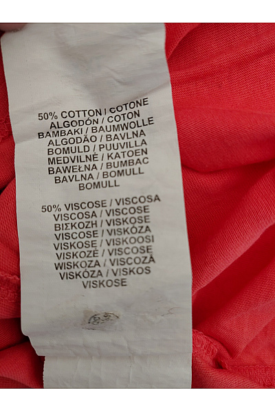 U.S.POLO ASSN. Červené bavlněné basic tričko s krátkým rukávem a kulatým výstřihem Vel. US XXL | U.S.POLO ASSN. | obrázek 7
