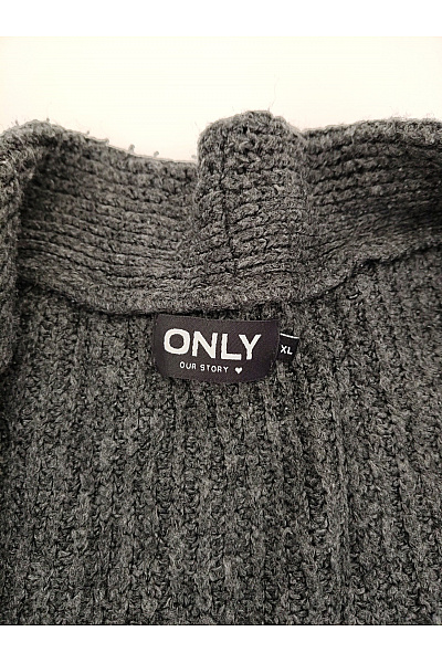 Šedý pletený žebrovaný kardigan delší Velikost XL | Unimoda | obrázek 6