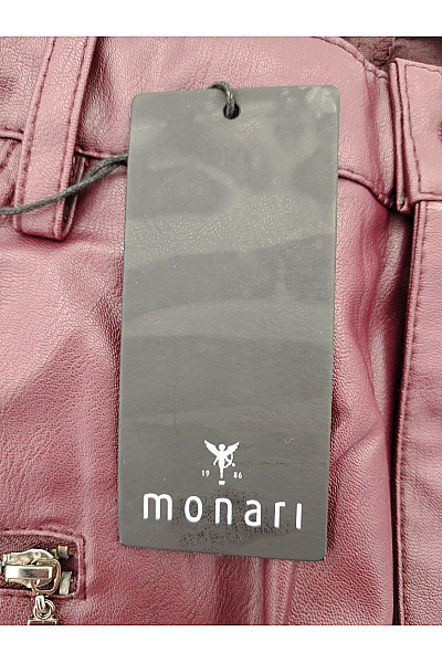 Monari Fialové koženkové kalhoty s kapsami Vel. EU 38 | monari | obrázek 6
