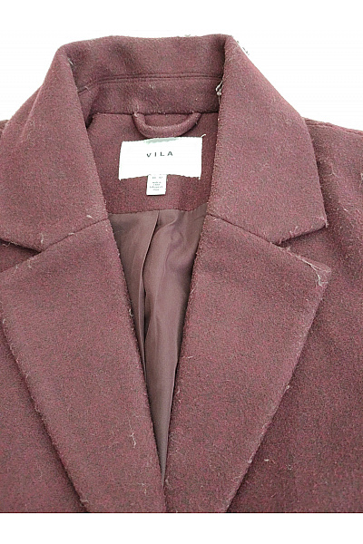 VILA Dámský fialový elegantní flaušový kabát Velikost EU 42 | VILA | obrázek 7