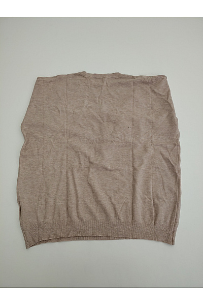 Soft cashmere Béžový pletený pulovr se vzorem Vel. XL | soft cashmere | obrázek 9