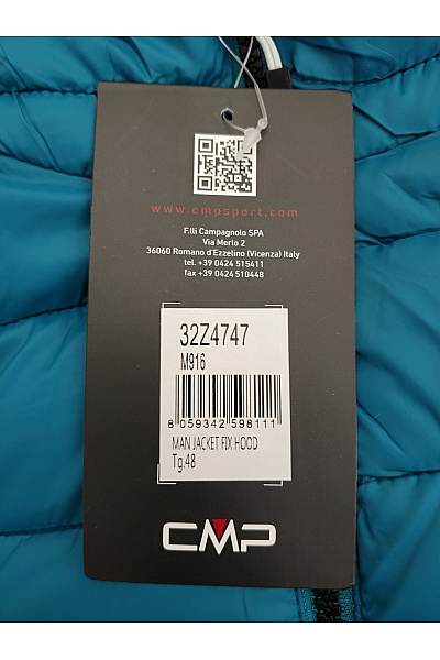 CMP Modrá prošívaná sportovní bunda s kapucí se zipem Vel. IT 48 | CMP | obrázek 7