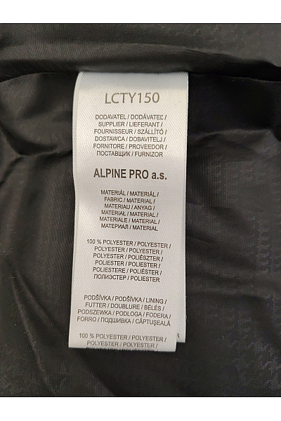 ALPINE PRO Černá dlouhá prošívaná zimní bunda s kapucí Vel. S | ALPINE PRO | obrázek 9
