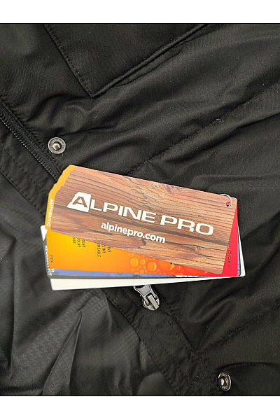 ALPINE PRO Černá dlouhá prošívaná zimní bunda s kapucí Vel. S | ALPINE PRO | obrázek 13