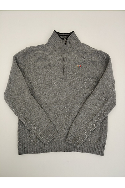 NAPAPIJRI Šedý vlněný pulovr se stojáčkem na zip Vel. XL | NAPAPIJRI | obrázek 2