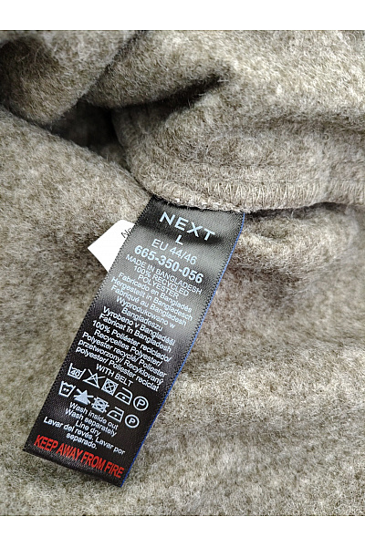 Next Šedý krátký zavinovací kabát s páskem oversized Vel. L | Next | obrázek 9