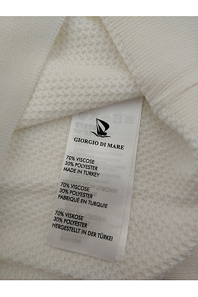 Giorgio Di Mare Bílé pánské polo tričko s krátkým rukávem a výšivkou Vel. L | Giorgio Di Mare | obrázek 6