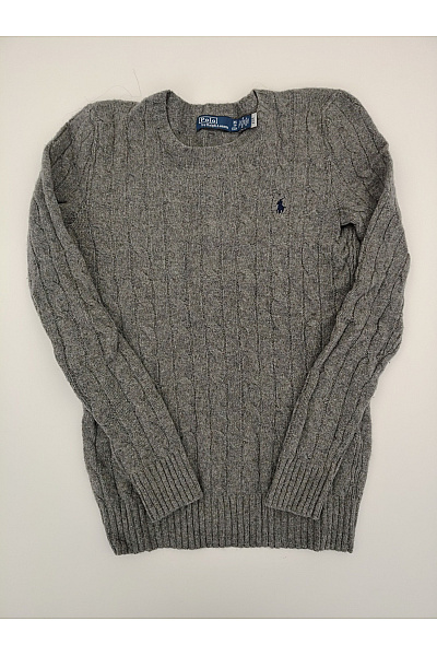 Ralph Lauren Šedý vlněný pulovr s copánkovým vzorem Vel. US XS | Ralph Lauren | obrázek 2