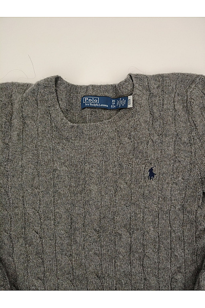Ralph Lauren Šedý vlněný pulovr s copánkovým vzorem Vel. US XS | Ralph Lauren | obrázek 4