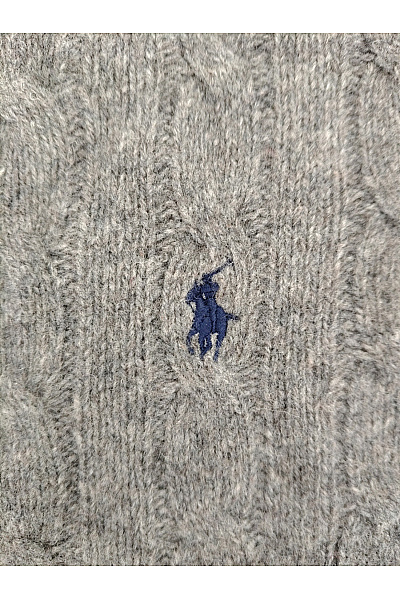Ralph Lauren Šedý vlněný pulovr s copánkovým vzorem Vel. US XS | Ralph Lauren | obrázek 5