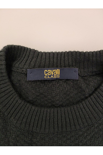 Royal class Pánský černý pletený pulovr basic Vel. M | royal class | obrázek 3