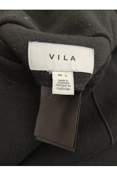 VILA Černý elegantní zavinovací kabát s páskem Velikost EU L | VILA | obrázek 9