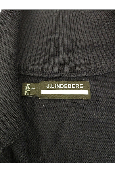 J.Lindeberg Pánská merino mikina se stojáčkem na zip černá Vel. L | J.Lindeberg | obrázek 4