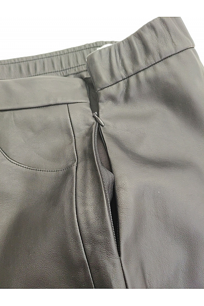 GERRY WEBER Černé koženkové kalhoty rovné elegantní Velikost DE 42 | GERRY WEBER | obrázek 6