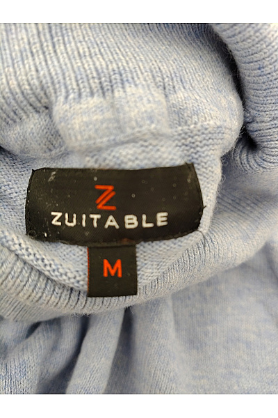 ZUITABLE Pánský modrý pletený rolák basic Vel. M | ZUITABLE | obrázek 4