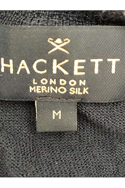HACKETT Pánský modrý merino pulovr se stojáčkem na zip Vel. M | HACKETT | obrázek 7