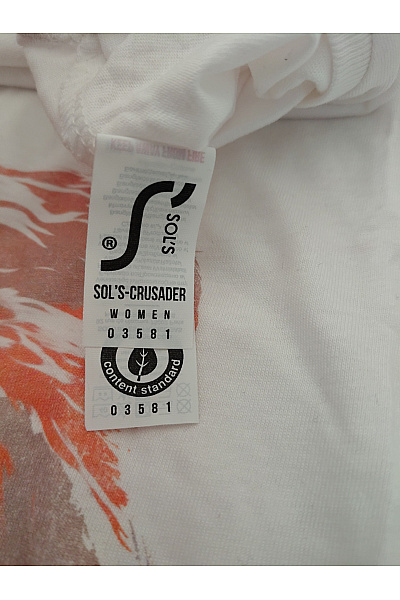 SOL´S Bílé dámské bavlněné tričko s krátkým rukávem a potiskem lva Velikost M | SOL´S | obrázek 5