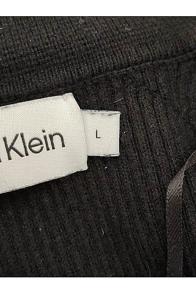 Calvin Klein Černý dámský pletený pulovr s límečkem a žebrovanou texturou Velikost L | Calvin Klein | obrázek 6