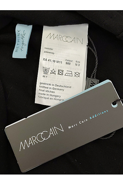 MARCCAIN Dámské černé tričko s dlouhým rukávem a stojáčkem basic Velikost S | MARCCAIN | obrázek 5