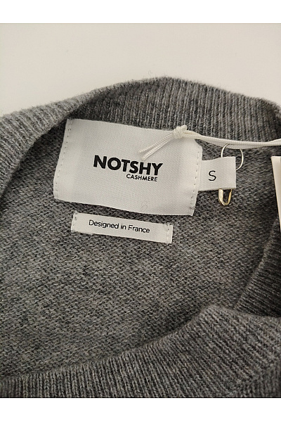 NOTSHY Dámský šedý kašmírový pulovr basic Vel. S | NOTSHY | obrázek 6